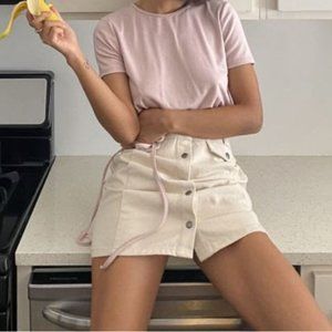 Urban Outfitters BDG Cream Sadie Skirt